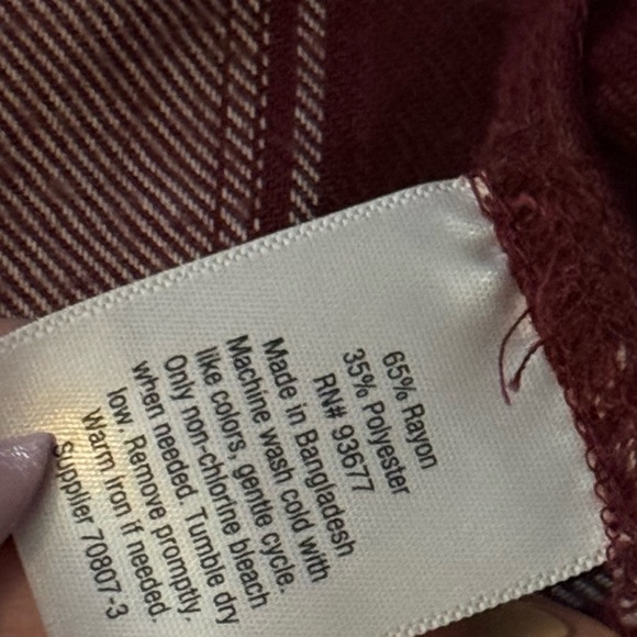 Arizona Jeans Company Red White Comfy Oversized Fall Flannel Size XXL - Picture 5 of 11